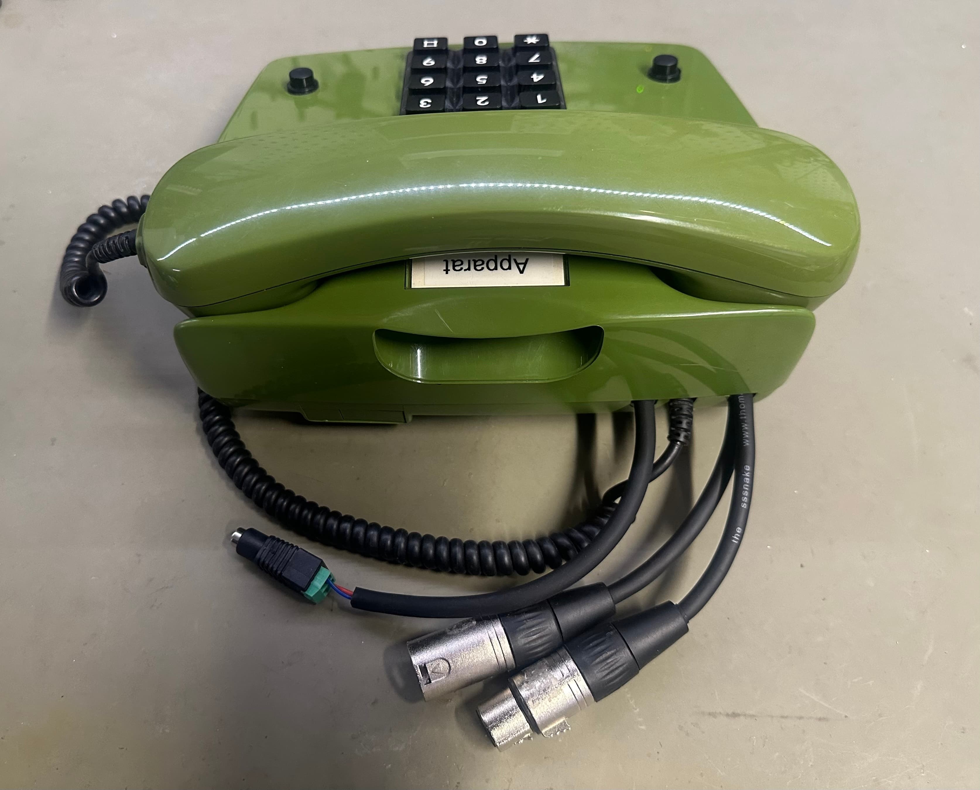 Rear of the modded telephone